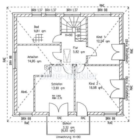 Grundriss Obergeschoss
