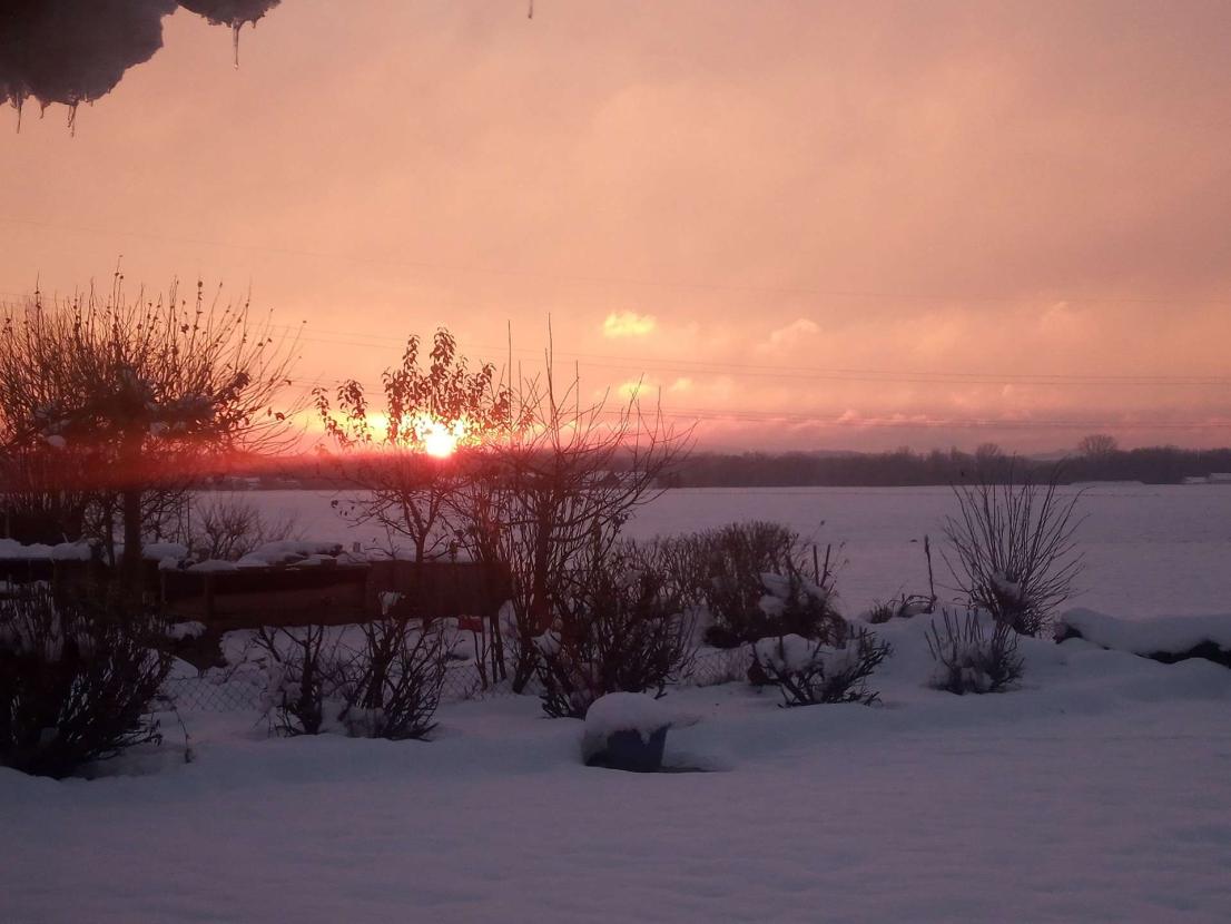 Abendrot Winter