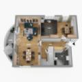 3D-Grundriss - 1.Obergeschoss