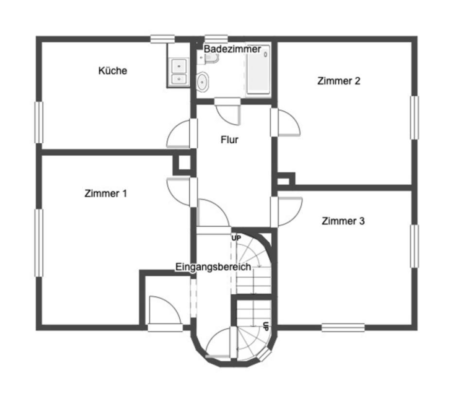 Grundriss Skizze EG