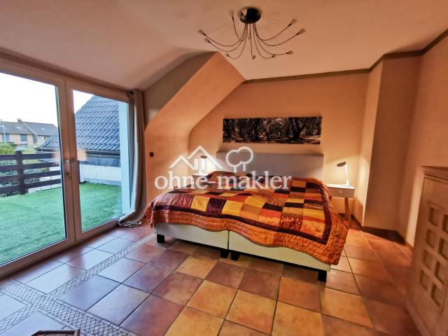 Schlafzimmer mit Dachterrasse
