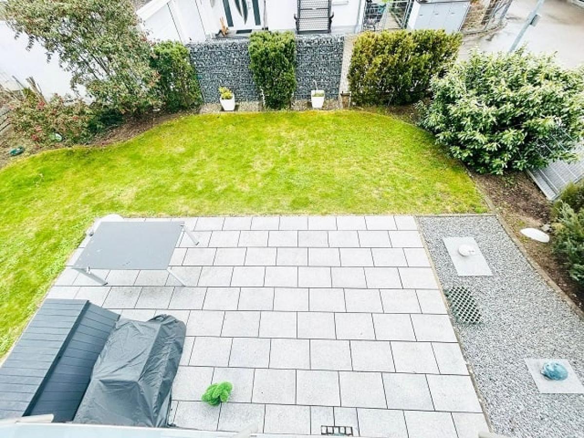Anblick vom Balkon Terrasse