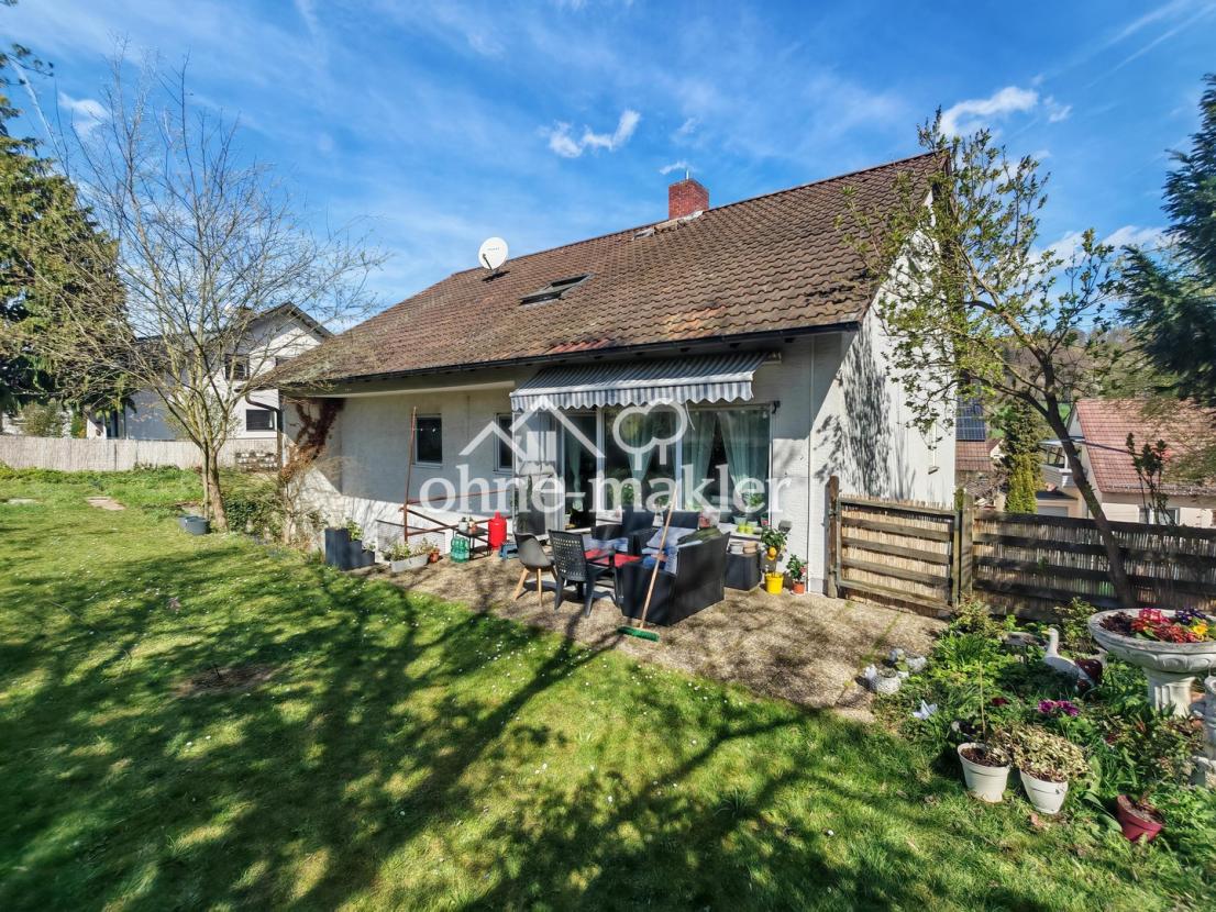 Ansicht Haus von Garten