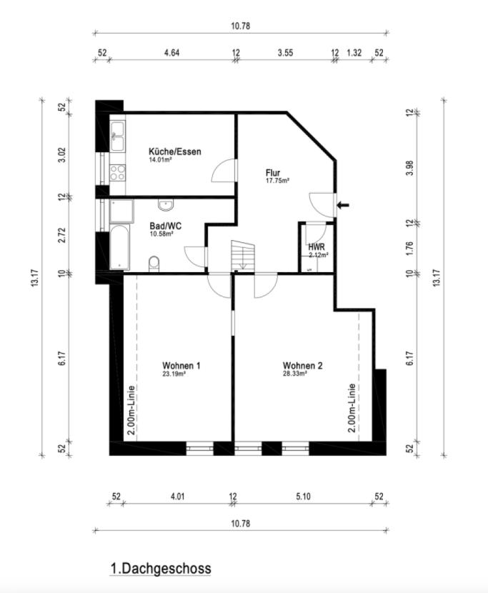 Grundriss 1. Dachgeschoss
