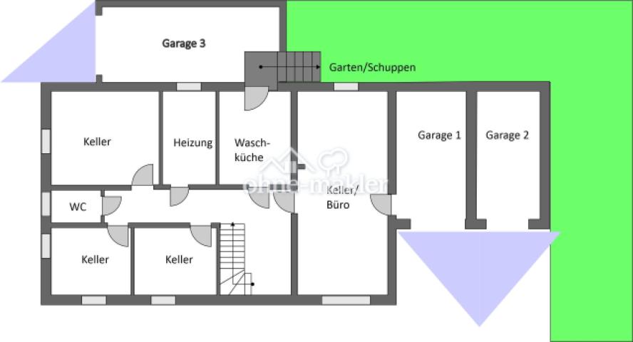 Grundriss Keller/Garage