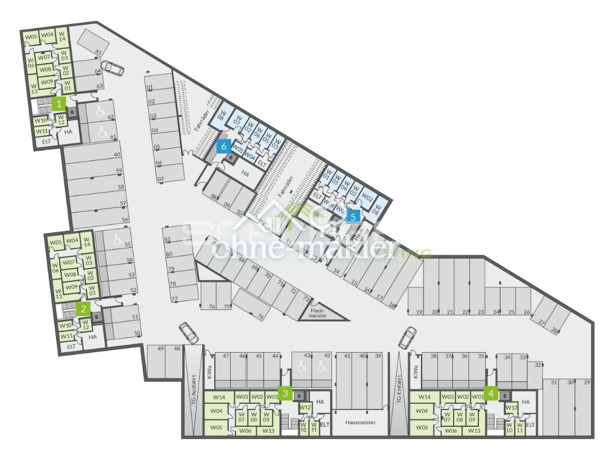 Grundriss Tiefgarage