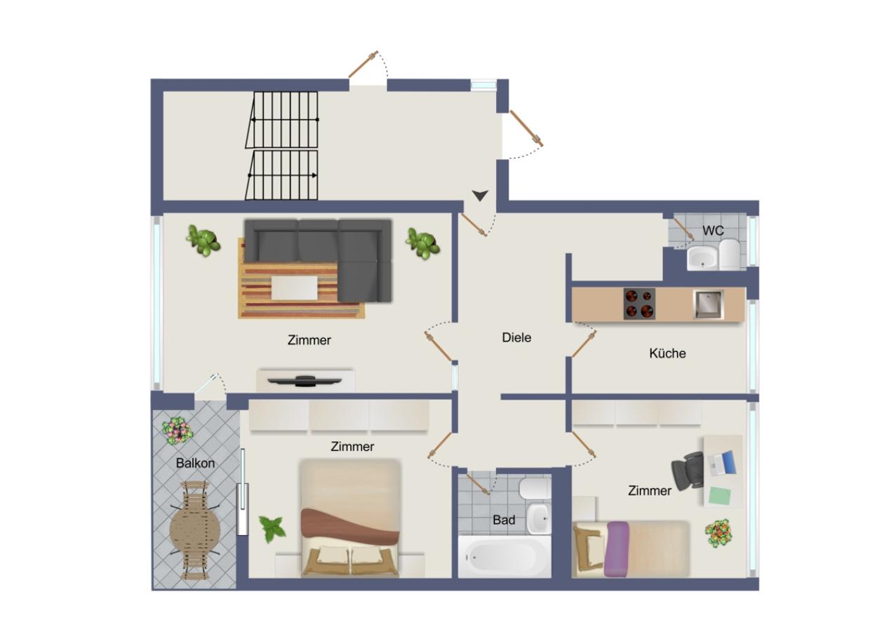 Grundriss Wohnung