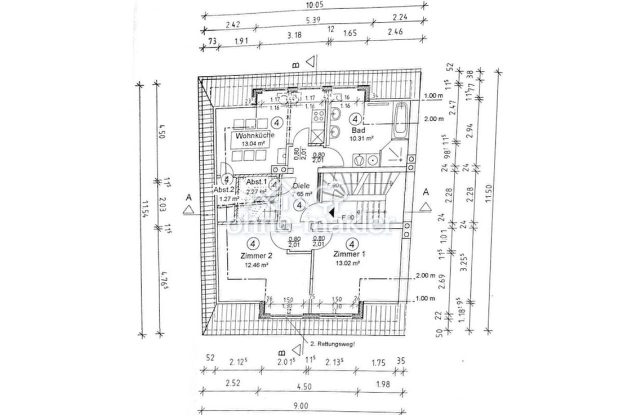 Grundriss 1. DG