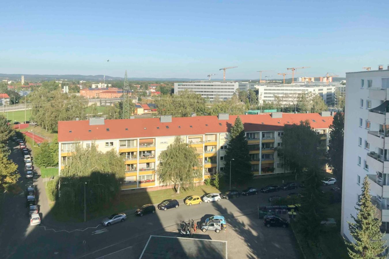 Blick vom Balkon