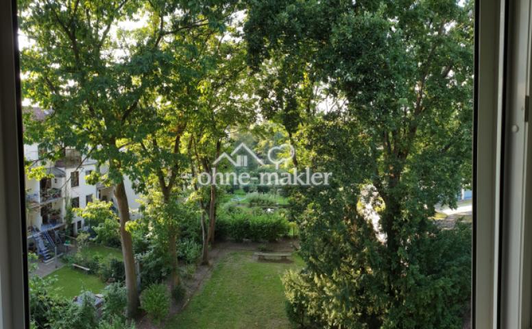 Blick in Garten aus WZ links