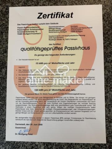 Passivhaus Zertifikat