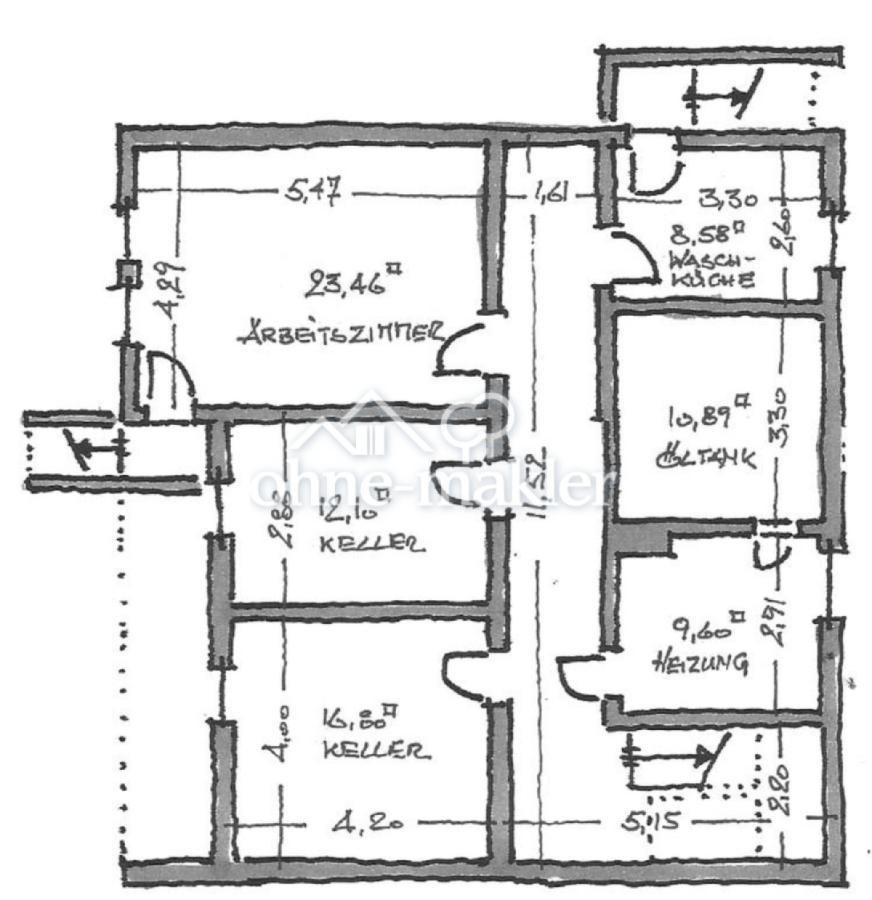 Grundriss Untergeschoß