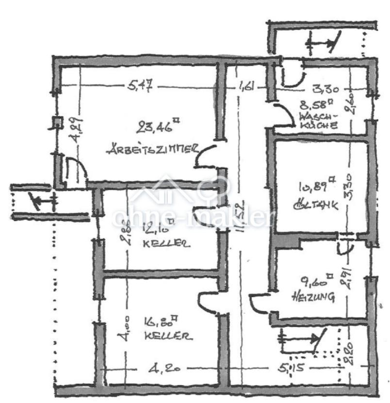 Grundriss Untergeschoß