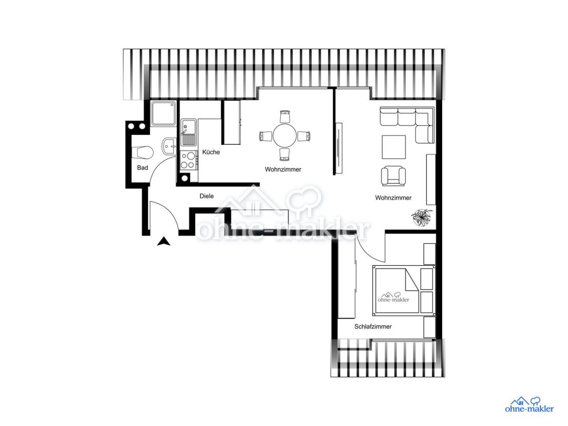 Schematischer Grundriss