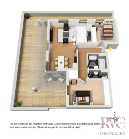 Plan 3D möbliert
