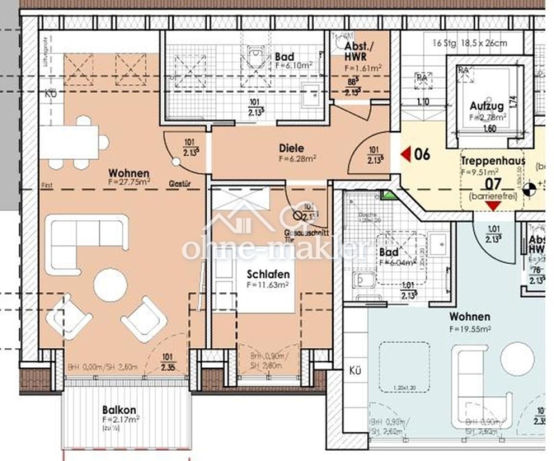 Wohnung 6 Haus B (55,54qm) 
