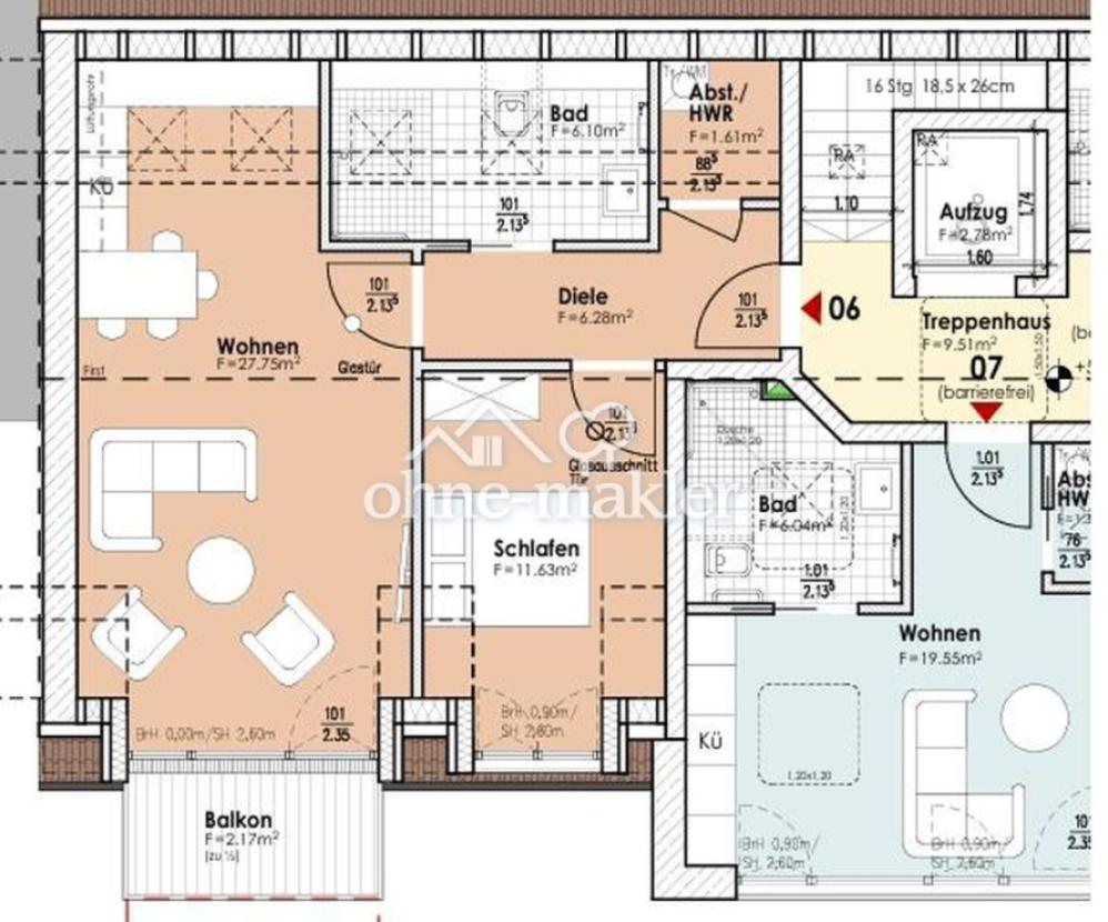Wohnung 6 Haus B (55,54qm) 