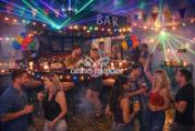 Bar mit KI-Menschen 