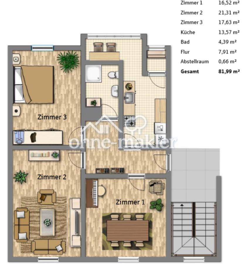 Grundriss 3-Zi-82QM EG