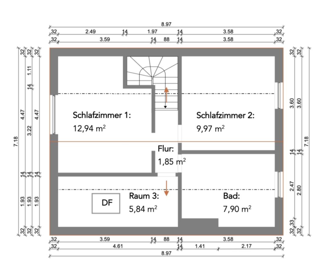 Grundriss Obergeschoss