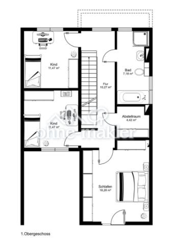 Grundriss Obergeschoß