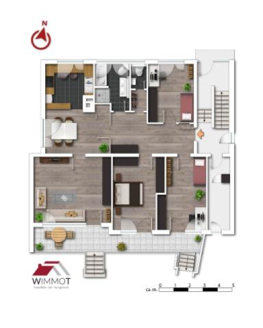 Grundriss EG möbliert