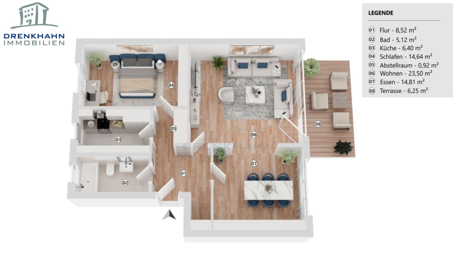 EG Wohnung - links
