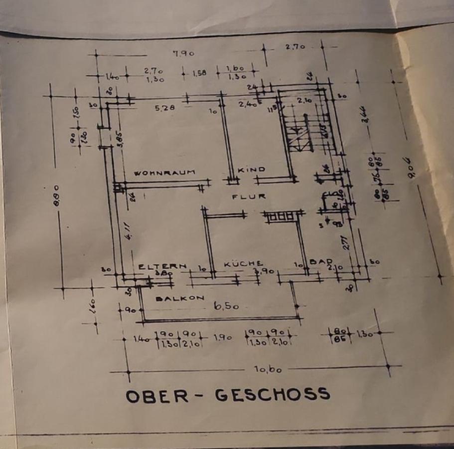 Grundriss Obergeschoss mit Balkon
