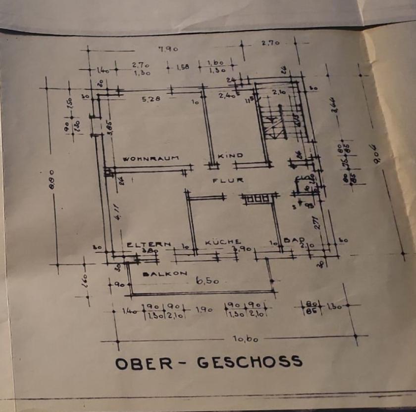 Grundriss Obergeschoss mit Balkon