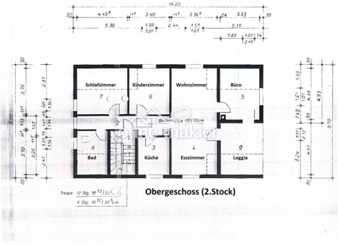 2.OG: 4 Zi Kü Bad Loggia
