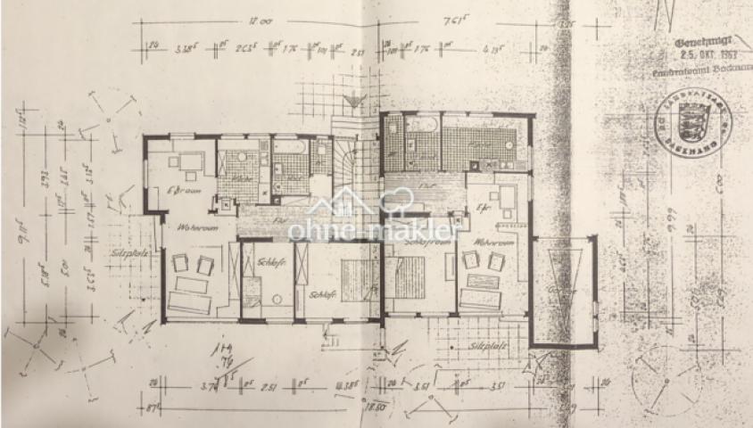 Grundriss alt Wohnung rechts