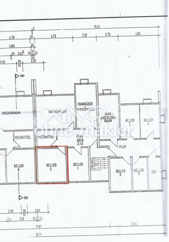 Grundriss Keller