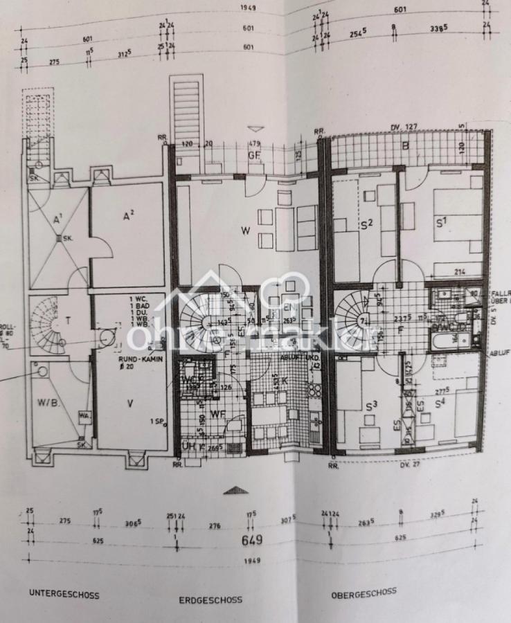 Grundriss: Keller, EG und OG