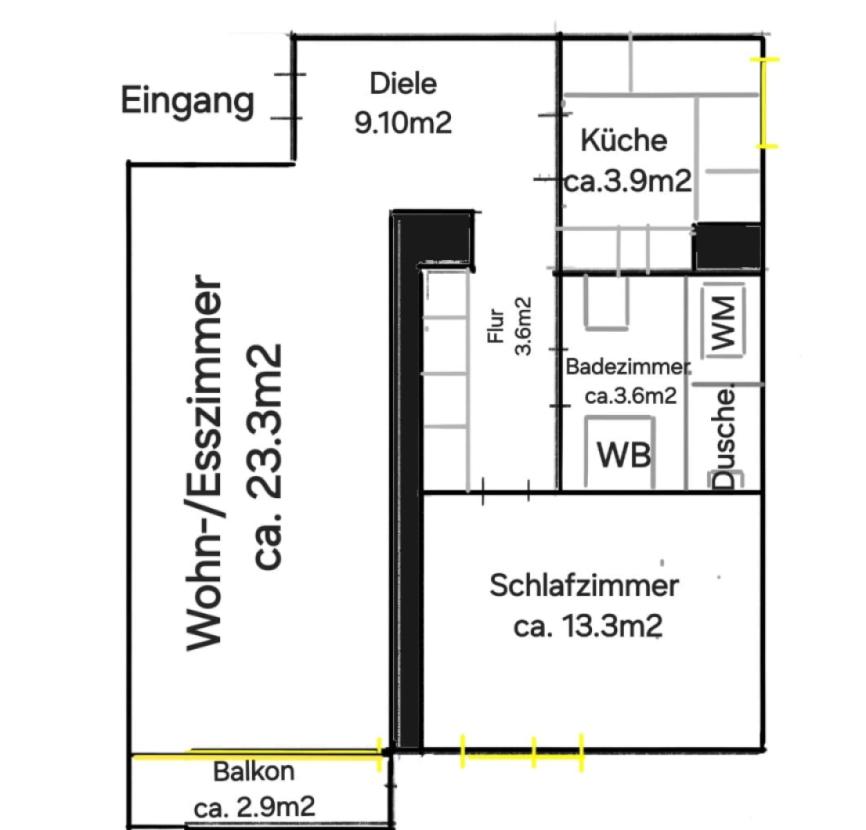 Vereinfachter Grundriss 