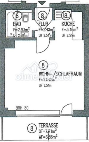 Grundriss mit Flächenangabe