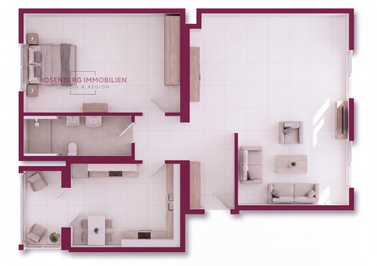 Immobilie in Leipzig/Sellerhausen-Stünz zu vermieten_2-Raum_Grundriss