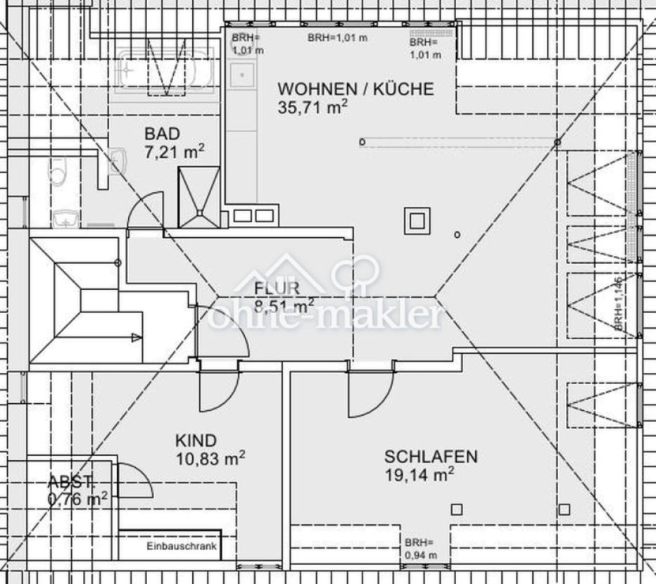Grundriss Einliegerwohnung DG
