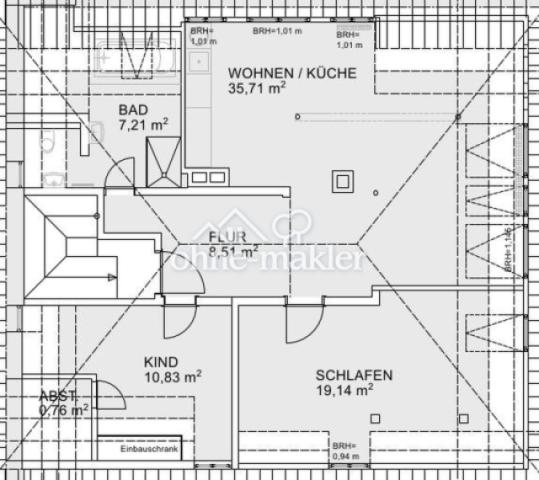 Grundriss Einliegerwohnung DG