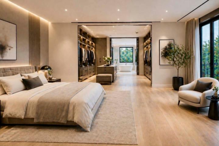 Master Bedroom mit Ankleide - En-Suite-Bad_