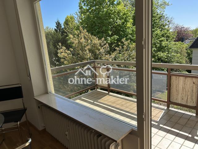 Blick zum Balkon