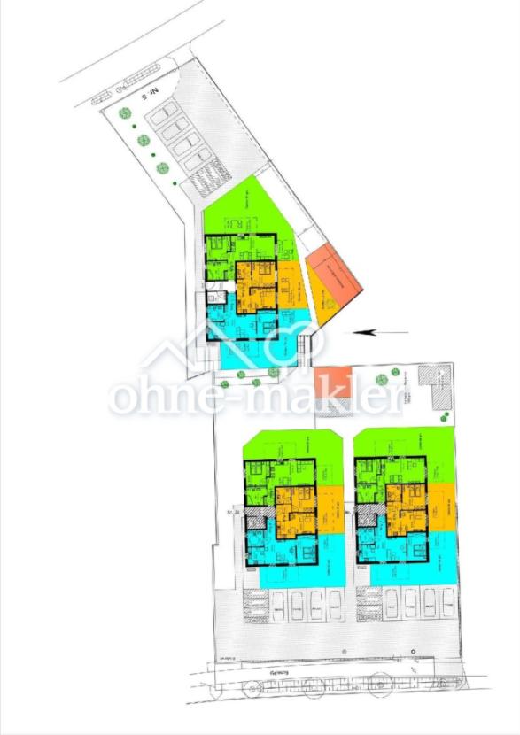 Gesamte Anlage 3 Häuser