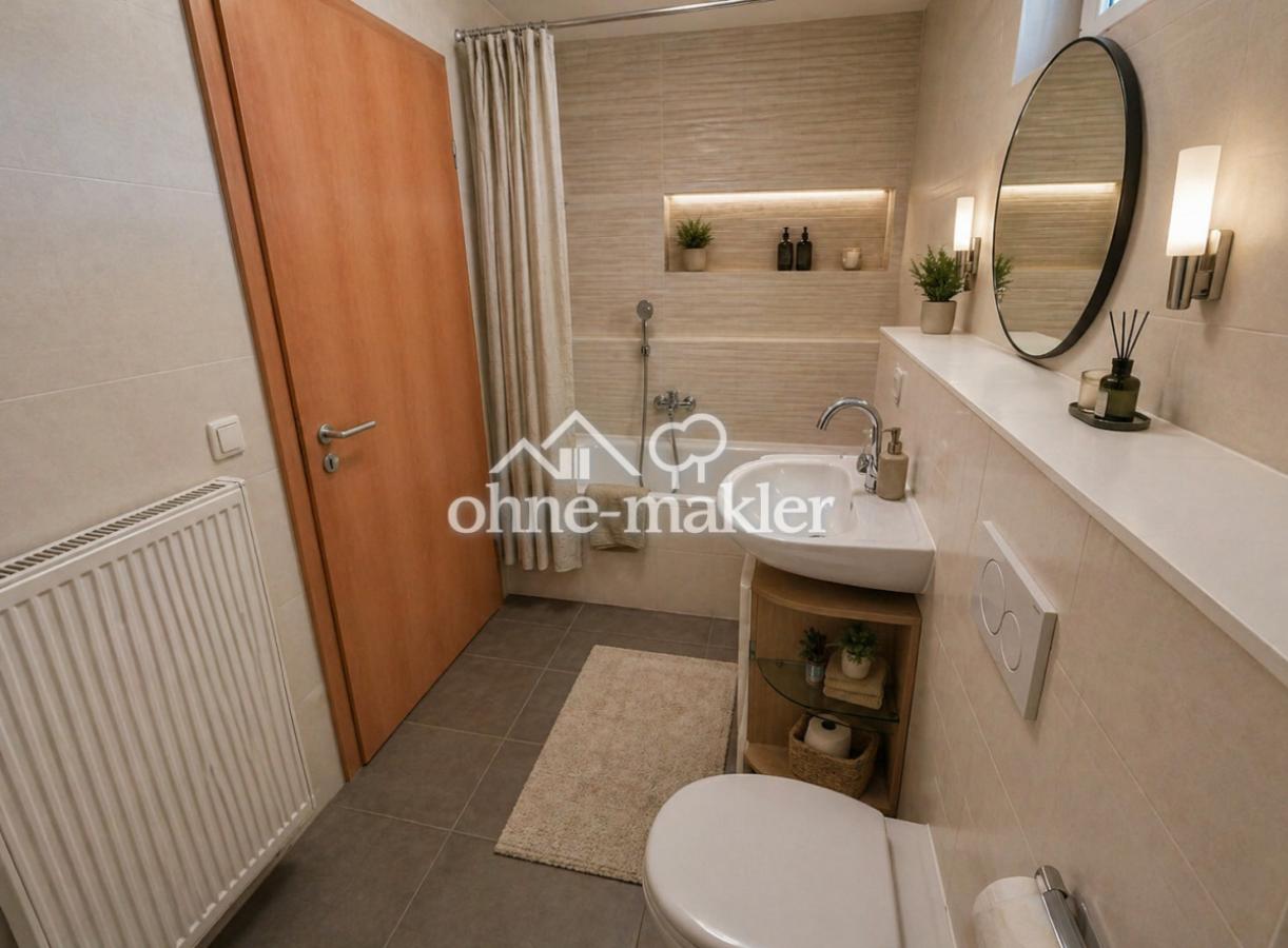 Bad mit Badewanne Staging