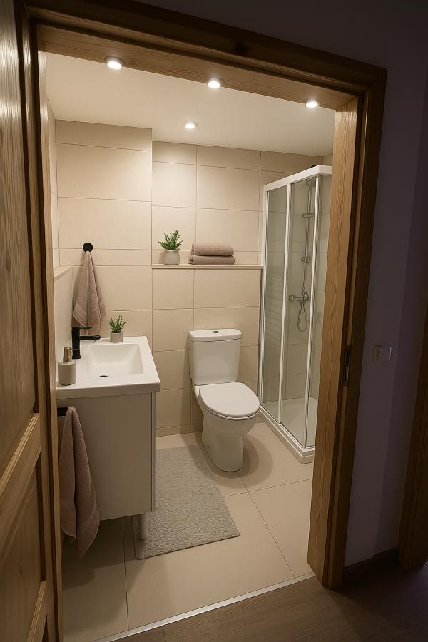 Gäste WC mit Dusche staged 