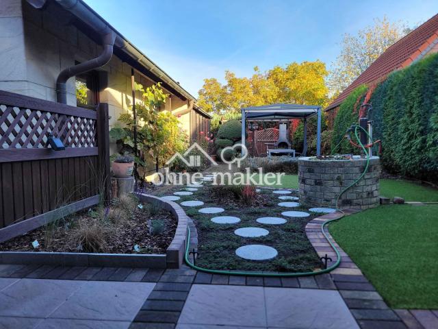 Gartenblick von Garage
