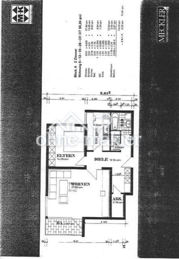 Grundriss Wohnung