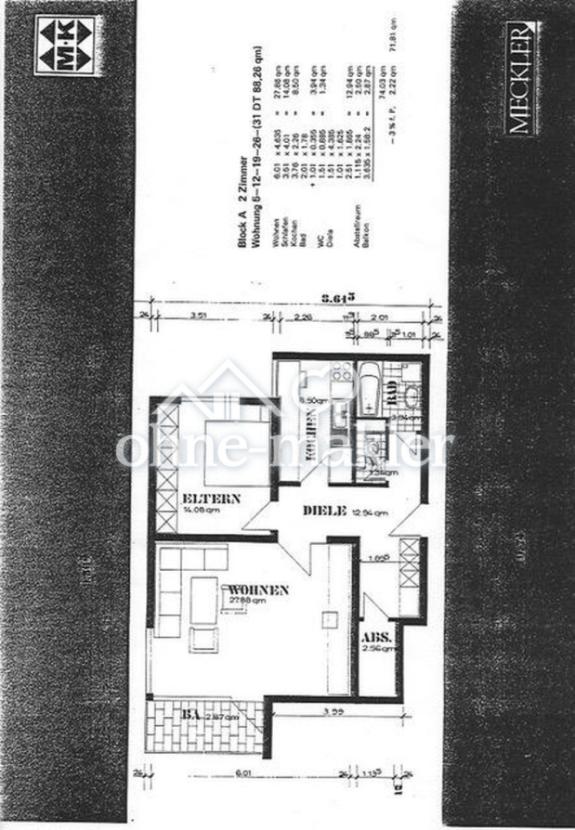 Grundriss Wohnung