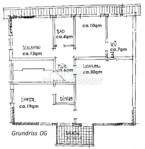 Grundriss freie OG Wohnung