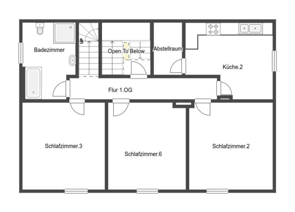 Grundriss Skizze 1.OG