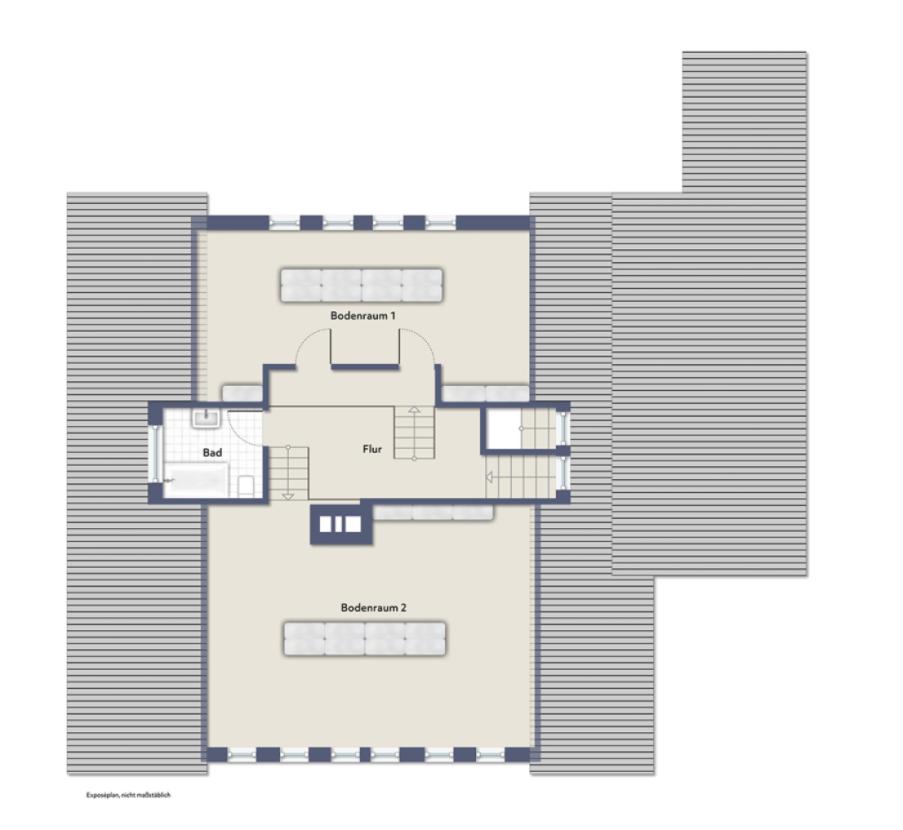 Grundrissskizze DG Bestand