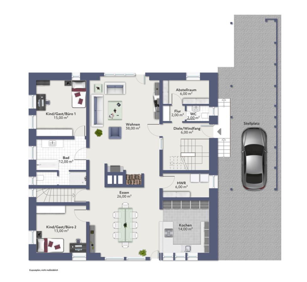 Grundrissskizze EG neu/geplant